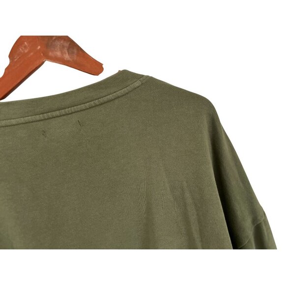 J.Crew University Terry Patch-pocket Sweatshirt in Olive Green Size Large - Picture 6 of 7